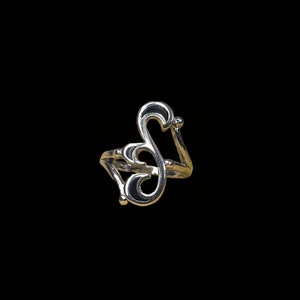 Vintage Sterling Silver Onyx  Inlay Ring
