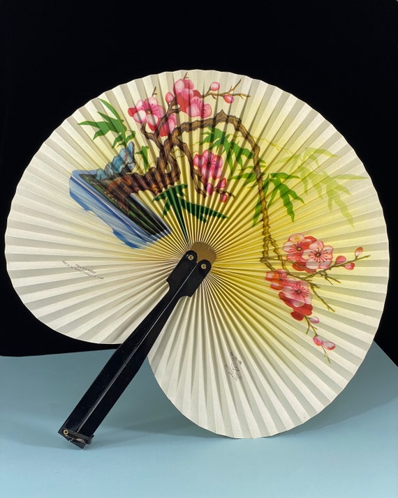 Vintage paper folding fans Gem