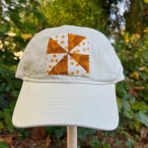 White Quilted Fabric Hat