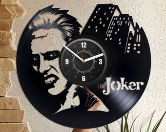 Joker Vinyl Record Unique Wall Clock DC Comics Wall Art Wall Decor For College Apartment Joker Artwork DC Characters New Year Gifts For Him