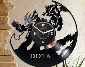 Video Games Vinyl Record Black Wall Clock Gamer Gifts For Boyfriend Wall Decor For Gaming Room Video Game Art Housewarming Gift For Him
