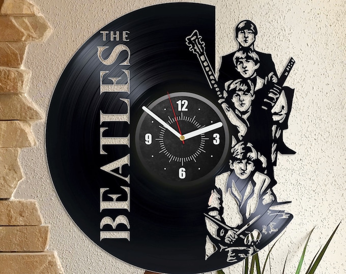 The Beatles Vinyl Record Music Wall Clock Rock Band Art Unique Decor For Music Room Rock Legends Wedding Gift For Groom