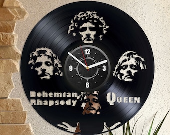 Queen Band Vinyl Record Silent Clock Rock Music Gifts For Fans Retro Wall Decor For Home Office Rock Music Art Wedding Gift For Couple