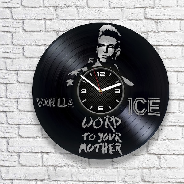 Vanilla Ice Vinyl Record Clock, Rap Decor, Anniversary Gift For Boyfriend, Unique Decor For Bedroom, Ice Ice Baby, Ninja Rap, Ride The Horse