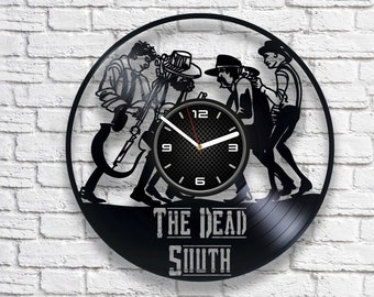 The Dead South Vinyl Record Clock, Blues Art, Folk Music, Unique Decor For Bedroom, Anniversary Gift, In Hell I'll Be In Good Company, Boots