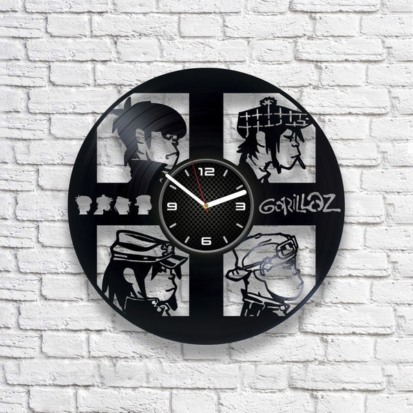 Music Band Vinyl Record Clock, Rock Gifts, Hip Hop Decor, Creative Decor For Men Room, Wedding Gift For Groom, Feel Good Inc, Clint Eastwood