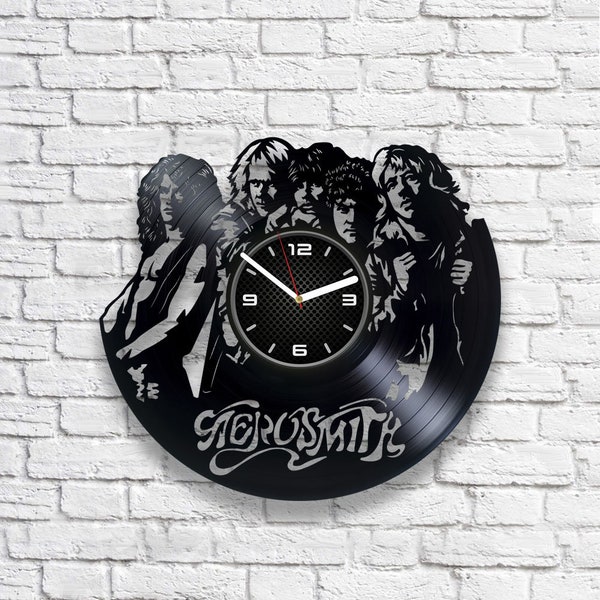 Aerosmith Vinyl Record Clock, Rock Gifts, Retro Wall Decor For Home Office, New Home Gift, I Don't Want to Miss a Thing, Crazy, Crying