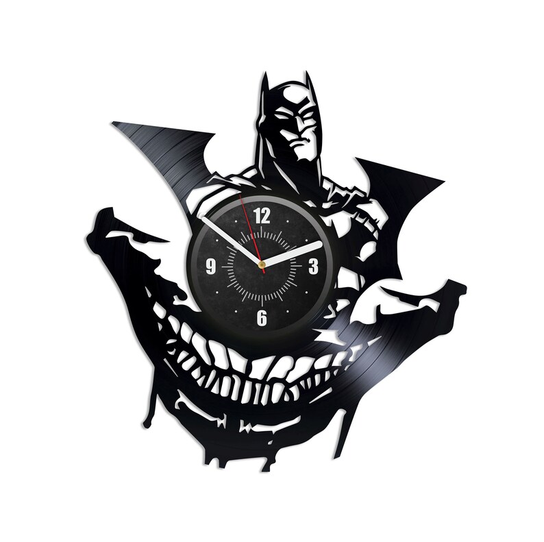 The Dark Knight Vinyl Record Large Wall Clock Comics Art DC Etsy