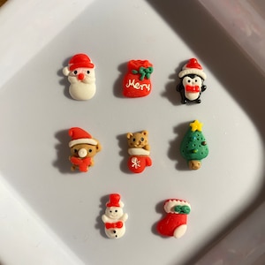3D Nail Decorations, Christmas 8 Model DIY Crafts N007 Nail Charms
