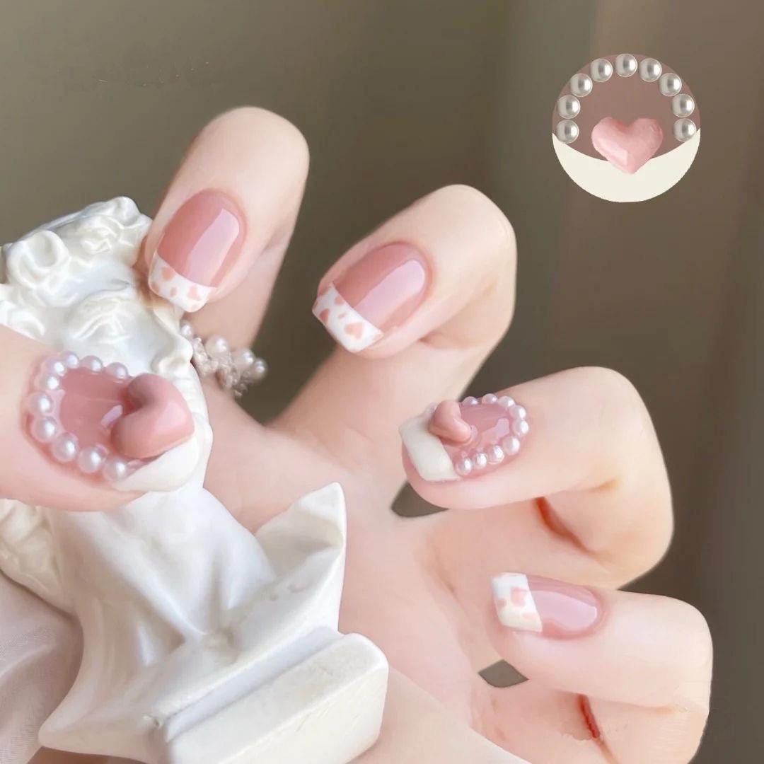 10/20/50/100個ミニハート樹脂3Dネイルデコレーション、DIYクラフト