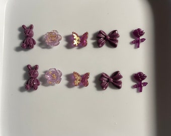 Set for Ten Nails 3D Nail Decorations, DIY Crafts N3089 Nail Charms Series