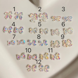 2/50/100/200 mix Aurora bow 3D nail decorations, mix model, DIY crafts N3025 nail charms nail art