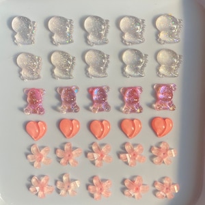 30 pcs 3D nail decorations, mix model, DIY crafts N3086 nail charms