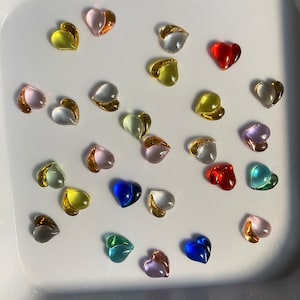 10/20 pcs 3D nail decorations, heart, DIY crafts, nail charms, colorful series N3108