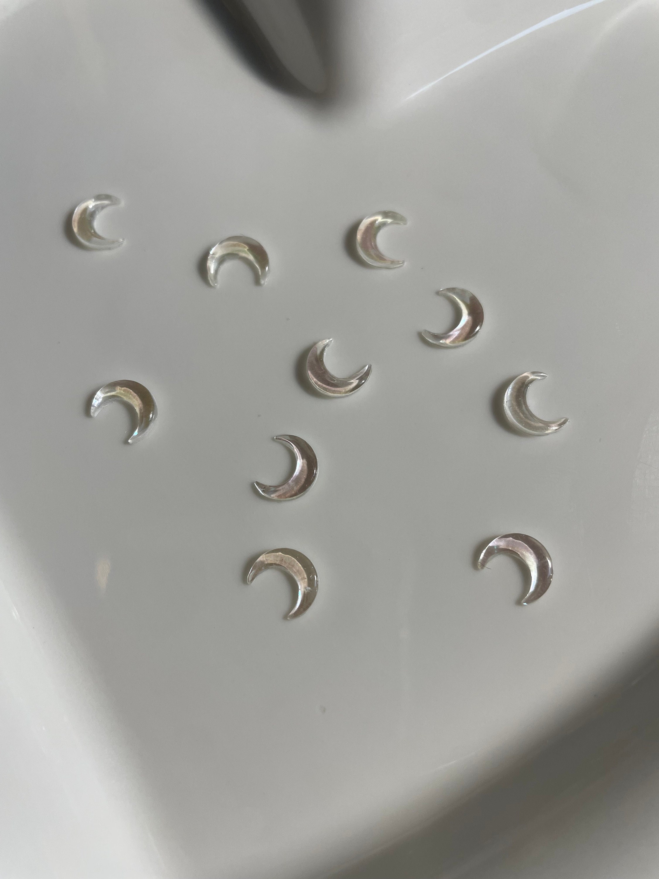 Offer for 10pcs 3D nail decorations, DIY crafts, nail charms, moon and star, various colors N3019