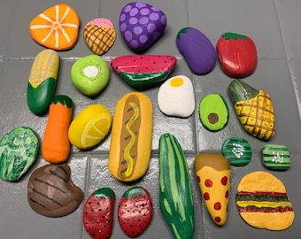 Play Food- Painted Rocks