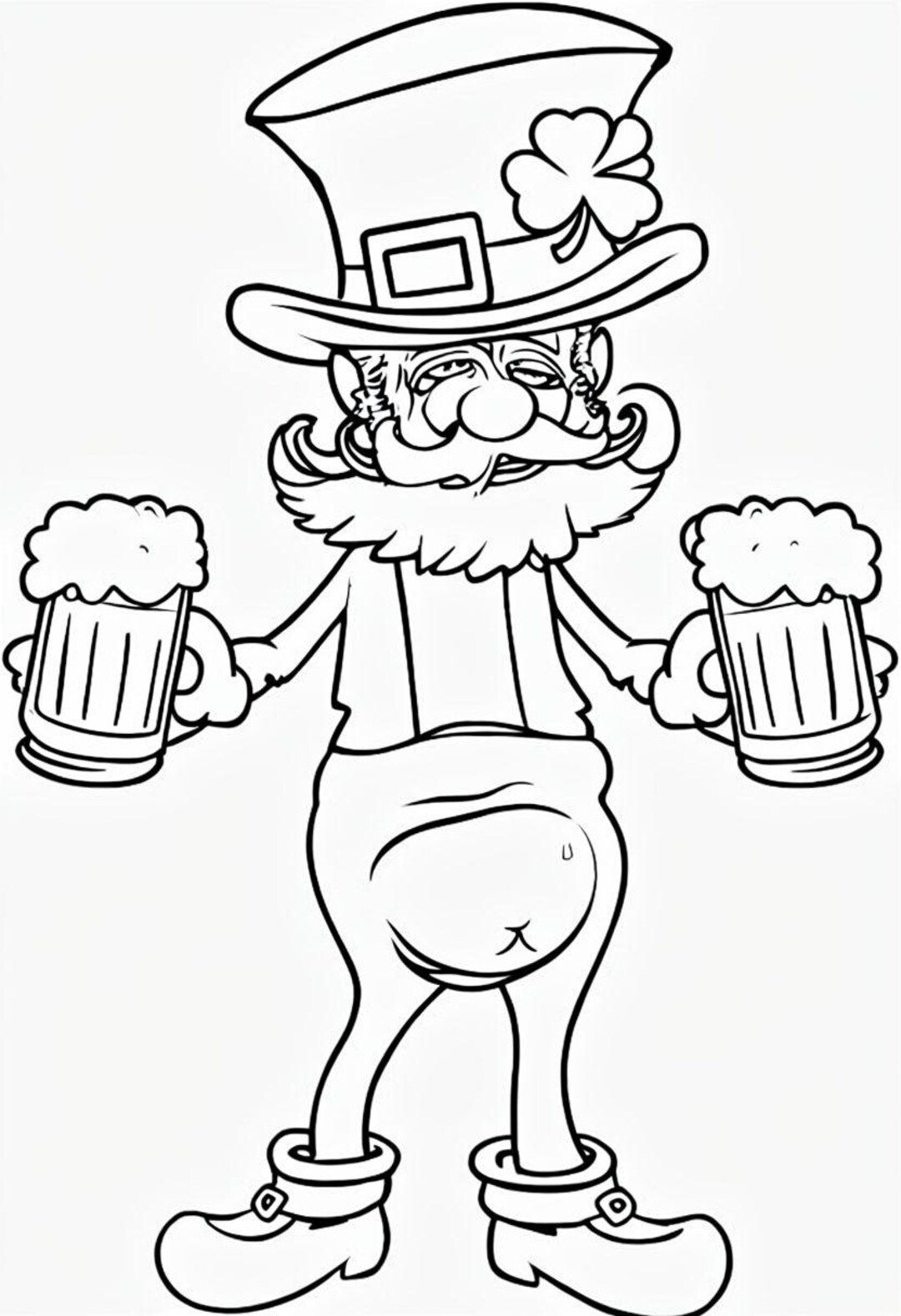 Adult Coloring Pages, Leprechaun Coloring Page, Adult Coloring Book, St ...
