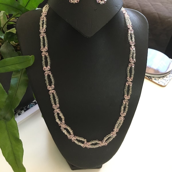 Think Pink Necklace and Earrings Set