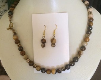 Agate Necklace and Earring Set