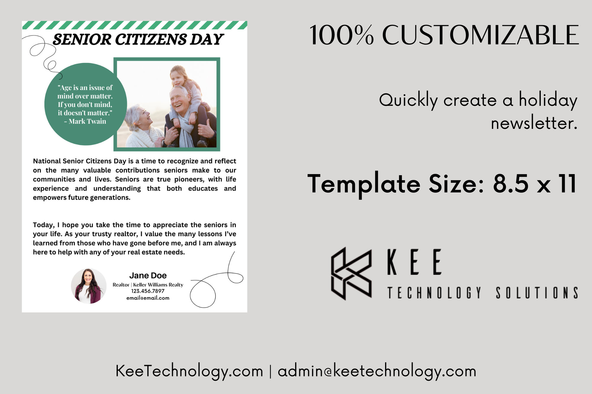 Senior Citizens Day Real Estate Email Newsletter Template | Edit in ...