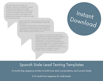Spanish Real Estate Agent Texting Drip Templates (Digital Download)