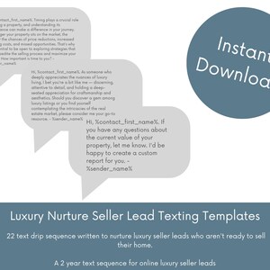 Plantillas de mensajes de texto para agentes inmobiliarios de lujo, para captar clientes potenciales (descarga digital)