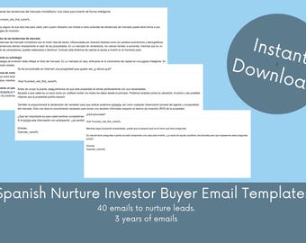 Spanish Real Estate Email Templates, Investor & Buyer Nurture (Digital Download)