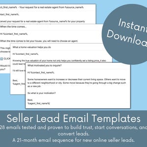 NOVOS MODELOS DE GOTEJAMENTO DE E-MAIL DE AGENTE IMOBILIÁRIO LEAD, 28 Downloads digitais de campanha de e-mail de marketing para corretores imobiliários