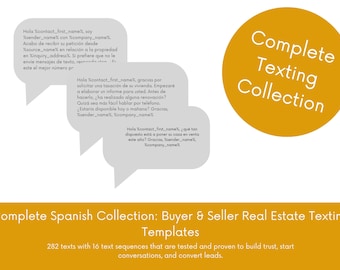 Spanish Real Estate Text Drip Templates, 282 Realtor Campaigns (Instant Download)
