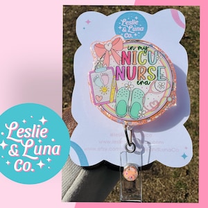 NICU Nurse Era Badge Reel, Glitter Badge Reel, Retractable Badge Reel, In My NICU Nurse Era Badge Reel, NICU Nurse Badge Reel, Nurse Badge