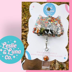 Kuhfell Weihnachtsbäume Abzeichen Reel, Glitter Badge Reel, einziehbare Badge Reel, Weihnachtsbaum Badge Reel, Urlaub Badge Reel, Cute Badge ID