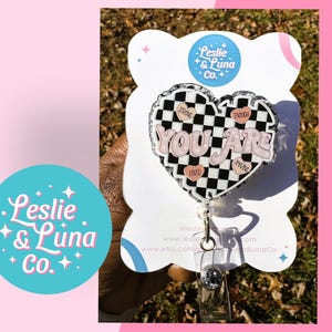 You Are Enough Badge Reel, Glitzer-Abzeichen-Reel, einziehbare ID-Abzeichen-Reel, Medizinischer Ausweis-Reel, Psychische Gesundheit-Abzeichen-Reel, gesundheits-Abzeichen