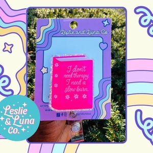 Therapy Slow Burn Book Badge Reel