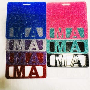 Medical Assistant Glitter Badge Buddy, Horizontal Badge Buddy, ID Holder, Healthcare Gift, Medical Badge Buddy, Occupation Badge Buddy