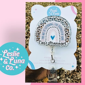 Case Manager Badge Reel, Glitter Badge Reel, Retractable Badge Reel, ID Badge Reel, Office Badge Reel, Badge Reel, Healthcare Badge