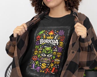 Boricua Streetwear Graphic Tee, Puerto Rican Pride Urban Latin Culture Shirt (Limited Edition)