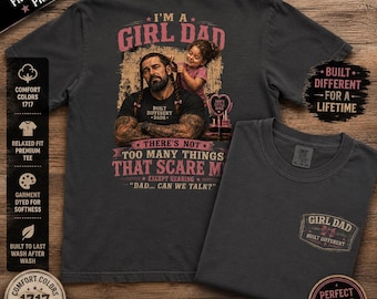 Girl Dad Shirt Funny Fathers Day Gift for Dad Girl Dad Gift Built Different Dad Shirt Dad of Girls Shirt Funny Dad Tee Gift for Him