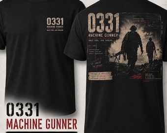 0331 Machine Gunner Shirt, Marine Veteran Dad Gift, Belt Fed Air Cooled Shirt, Marine Infantry MOS Shirt, 03 Series Black Veteran Shirt