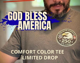 God Bless America Eagle T-Shirt | 250 Years Freedom 1776-2026, Vintage Distressed Tee