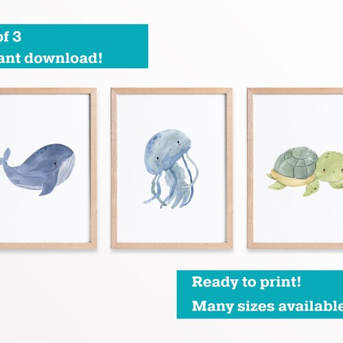 Set of 3 Nautical Nursery Wall Decor Baby Boy Nautical Etsy