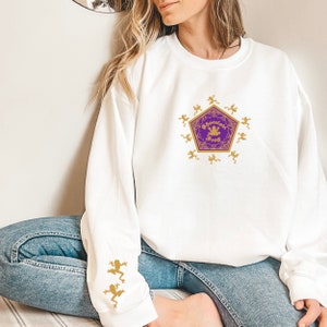 Chocolate Frog Embroidered Sweatshirt Wizard Crewneck Gift for Readers and Wizard World Lover