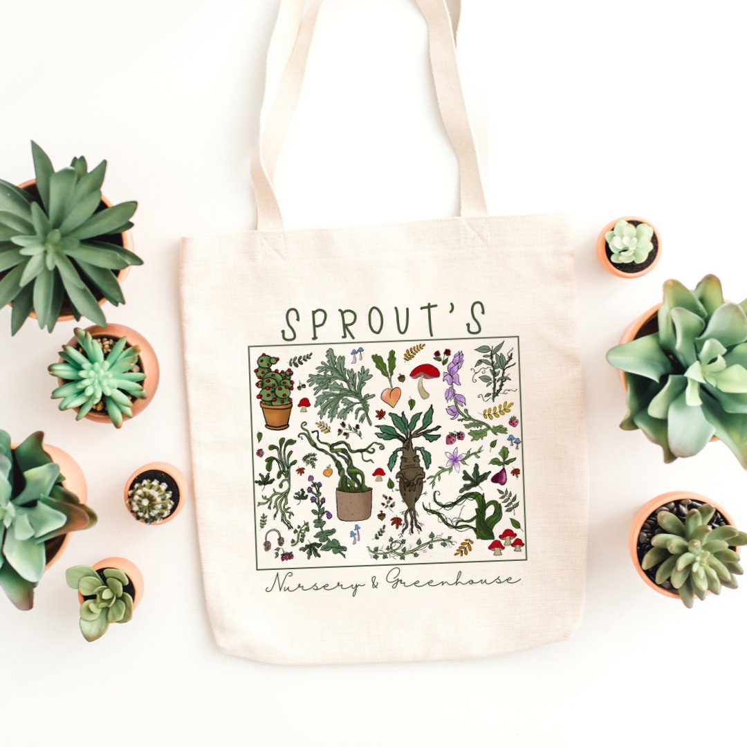 Herbology Plants Tote Bag Plant Lady Bag Plant Gifts Gardening Gift Etsy