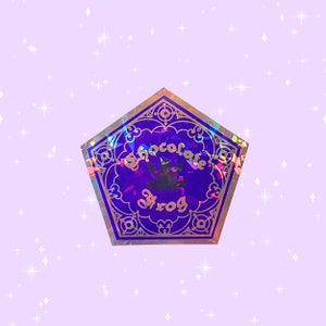 Chocolate Frog Wizard Sweets Holographic Waterproof Sticker Water Bottle Sticker Wizard World Sticker Laptop Sticker