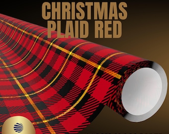 Christmas Plaid Red Wrapping Paper, Plaid Gift Wrap, Elegant Plaid, Designer Plaid, Royal Red Tartan, Tartan Gift Wrap, Western Gift Wrap