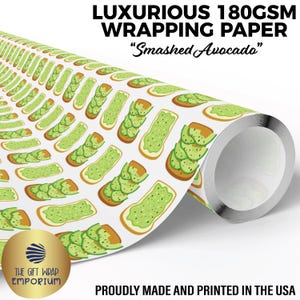 Smashed Avocado Wrapping Paper, Avocado Toast Gift Wrap, Fun Foodie Gift Wrap, Brunch Lovers, Avocado Lovers, Avo On Toast, Quirky Wrapping