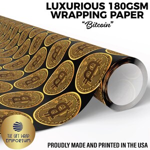 Bitcoin Wrapping Paper, Cryptocurrency Gift Wrap, Virtual Money, Bitcoin Gift Wrap, Crypto Gifts, Gift Wrap for Tech Lovers and Investors