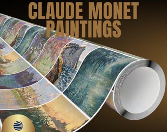 Claude Monet Paintings Wrapping Paper, Impressionist Art Gift Wrap, Monet Wrapping Paper, French Garden, Monet Gift Wrap, Fine Art Aesthetic