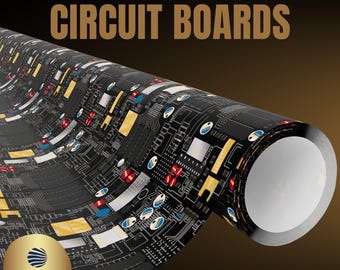 Circuit Boards Wrapping Paper, Nerdy Tech Gift Wrap, Engineer Gift, Gifts for Gamers, Coder Gift, STEM Birthdays, Tech Geek Party Supplies