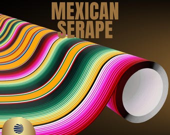 Mexican Serape Wrapping Paper, Colorful Fiesta Gift Wrap, Fiesta Wrapping Paper, Cinco De Mayo, Mexican Stripes Pattern, Mexican Celebration