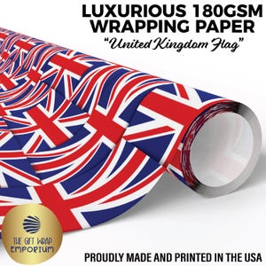 UK Flag Wrapping Paper, Patriotic Gift Wrap, Union Jack Wrapping Paper, British Patriotic Gift Wrap, United Kingdom Gift, Royal British Gift